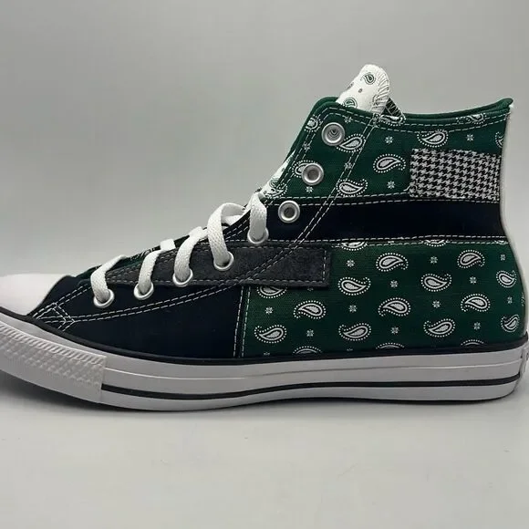 Converse Chuck Taylor All Star Hi Men’s Sz 10.5 Hacked Paisley Patterns Sneakers - Picture 2 of 10
